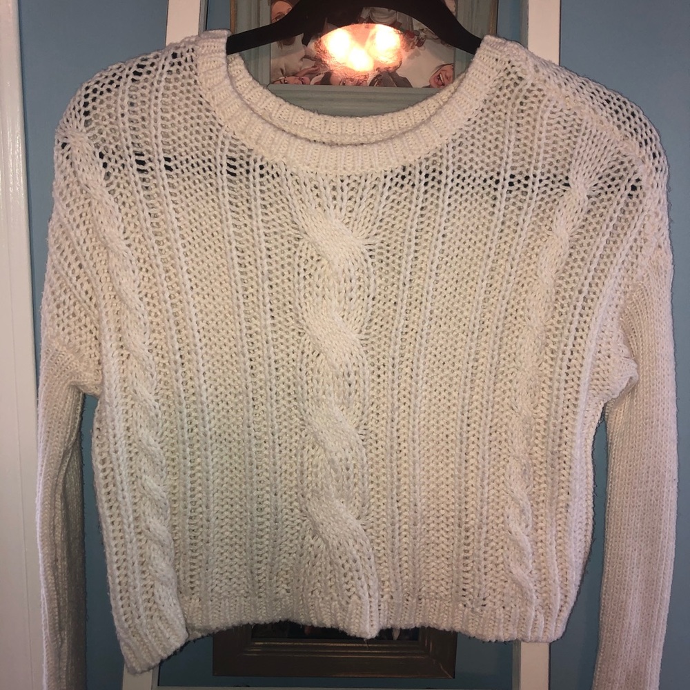 Abercrombie and Fitch White Sweater
